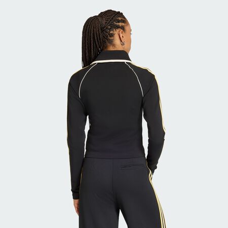 ADIDAS ORIGINALS SLIM FITTED FIREBIRD TRACK TOP Black WOMEN