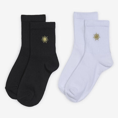 COURIR MID CREW SUNSHINE 2PK WHITE/BLACK UNISEX