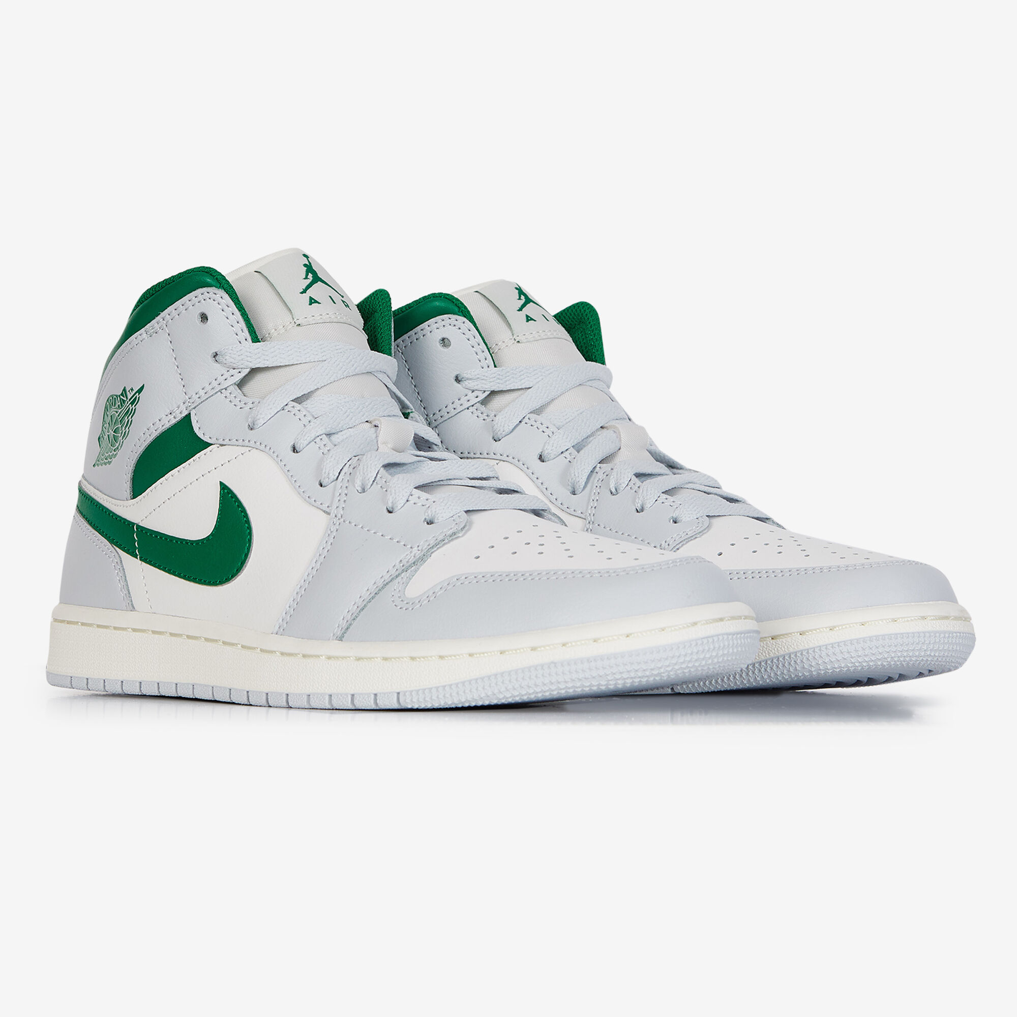 Air Jordan 1 Mid  Blanc/vert