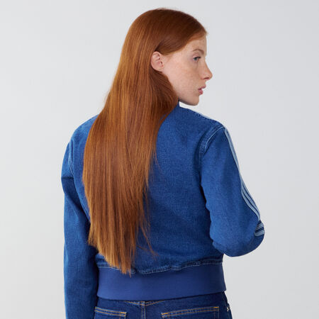 ADIDAS ORIGINALS JACKET FZ ADICOLOR DENIM BLUE/WHITE WOMEN