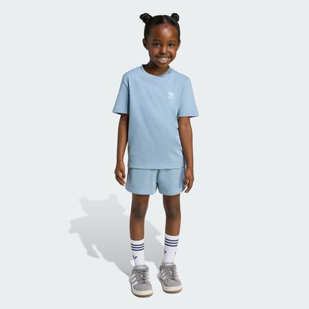 ADIDAS ORIGINALS Ensemble t-shirt et short enfants Tactile Blue CADET