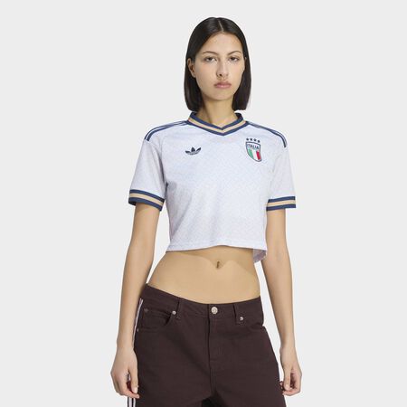 ADIDAS ORIGINALS Italy 26 Away Cropped Jersey Aeroblue WOMEN