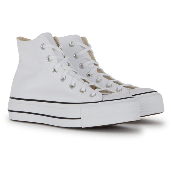 CONVERSE CHUCK TAYLOR ALL STAR LIFT HI BLANC NOIR SNEAKERS FEMME