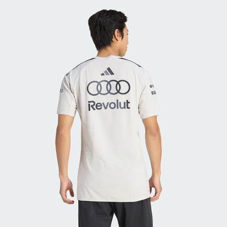 ADIDAS PERFORMANCE AUDI REVOLUT F1 TEAM ENGINEERS & MARKETING SHORT SLEEVE POLO Chalk Pearl / Iron Metallic MEN