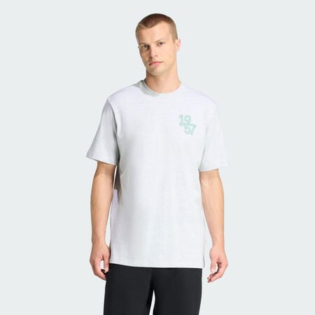 ADIDAS PERFORMANCE T-shirt coton épais Heritage Real Madrid Light Grey Heather HOMME