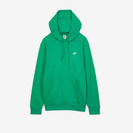 NIKE HOODIE CLUB SMALL LOGO GREEN/WHITE MEN