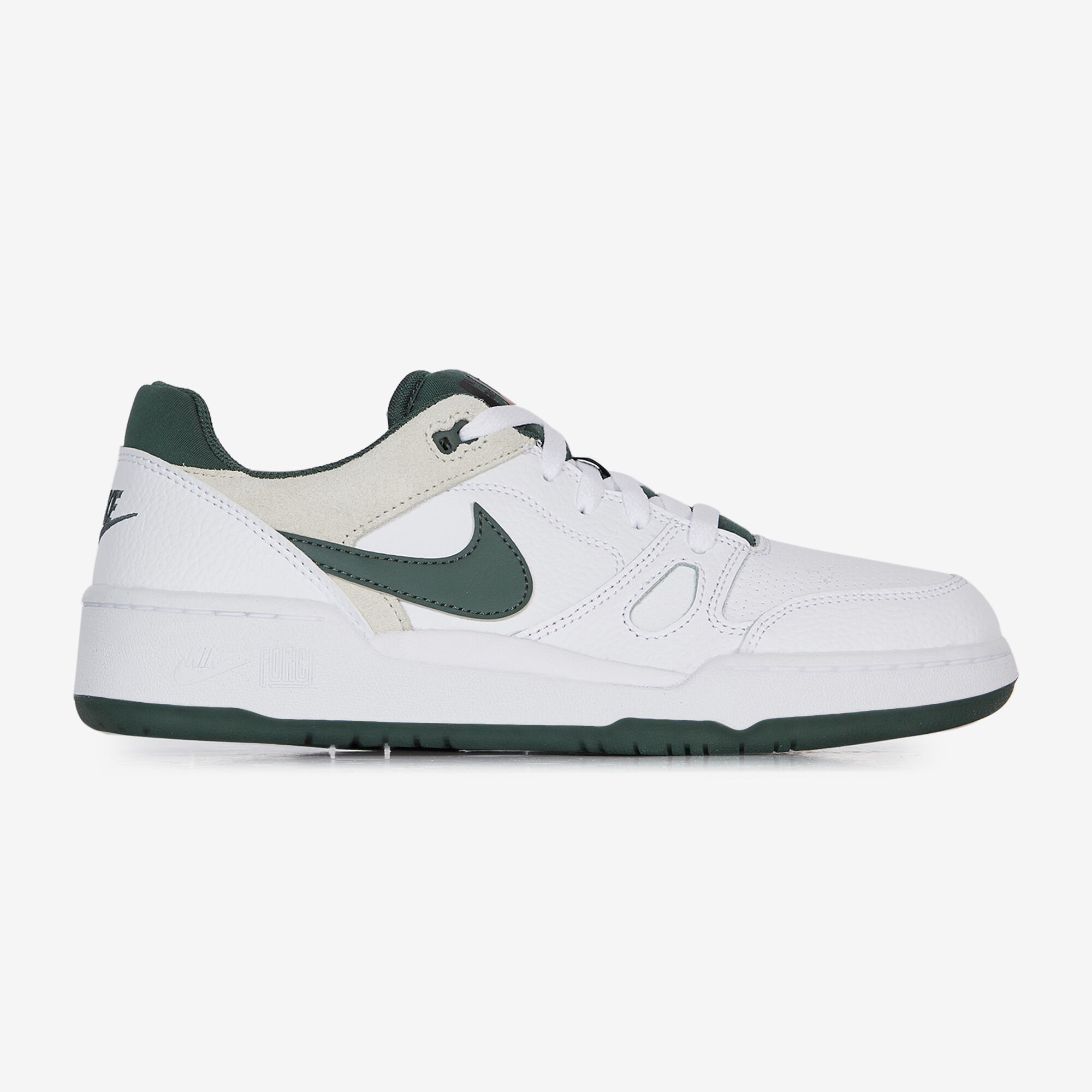 NIKE FULL FORCE LOW SNEAKERS HOMME - BLANC/VERT - LACETS | Courir.com