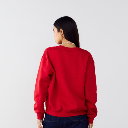 JORDAN SWEAT CREW BROOKLYN RED/WHITE WOMEN