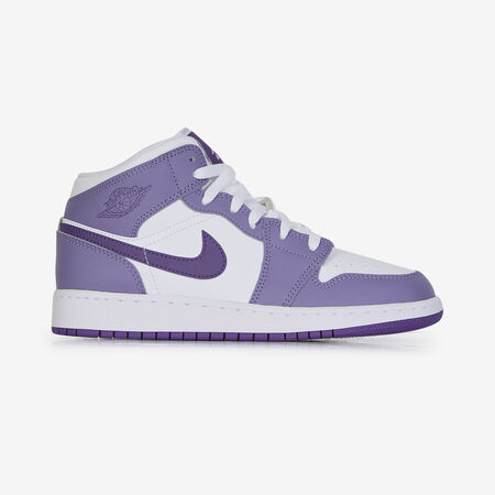 JORDAN AIR JORDAN 1 MID VIOLET/BLANC JUNIOR