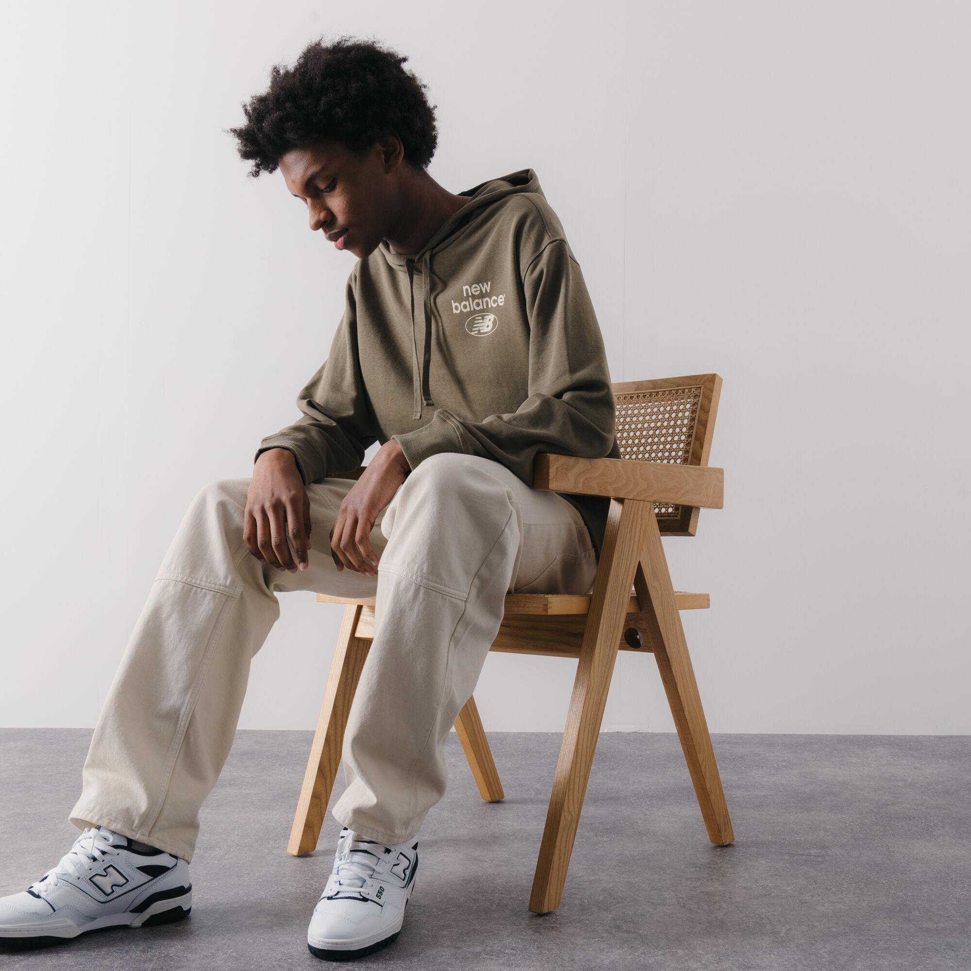 NEW BALANCE LIFESTYLE ESSENTIAL HOODIE GREEN SWEATSHIRTS MEN