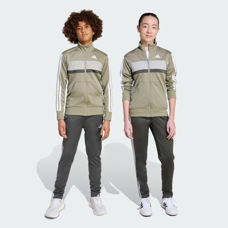 ADIDAS SPORTSWEAR Surv&ecirc;tement maille 3 bandes Seasonal Essentials Tiberio Enfants Silver Pebble / Grey Six / Metal Grey / White CADET