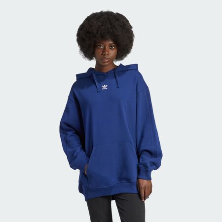 ADIDAS ORIGINALS Sweat-shirt à capuche ample molleton Essentials Dark Blue FEMME