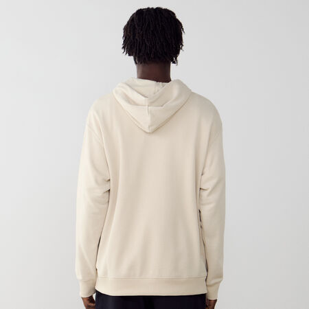 NEW BALANCE HOODIE BIG LOGO FT BEIGE/WHITE MEN