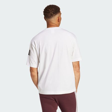 ADIDAS SPORTSWEAR Essentials Loose Fit 3 Bar Logo Tee White / Black MEN