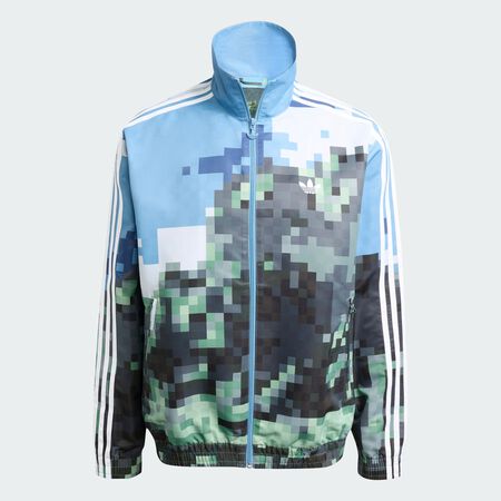 ADIDAS ORIGINALS adidas Originals x Minecraft Track Top Hazy Blue / Magic Lime / Tribe Green UNISEX