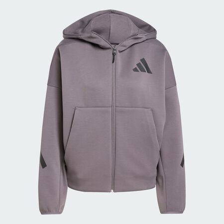 ADIDAS ORIGINALS adidas Z.N.E. Full-Zip Hoodie Grey Strata WOMEN