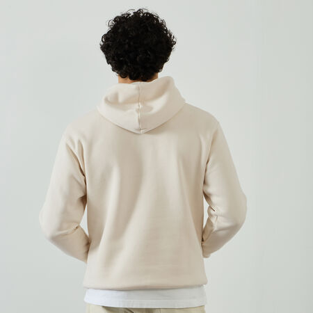 NEW BALANCE HOODIE SMALL LOGO BEIGE MEN