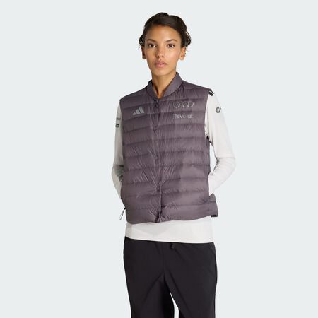 ADIDAS PERFORMANCE AUDI REVOLUT F1 TEAM ENGINEERS & MARKETING PADDED VEST Grey Strata WOMEN
