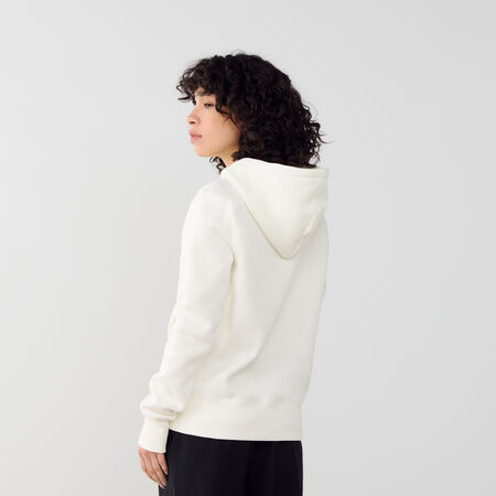 NIKE HOODIE CLUB CENTERED LOGO OFF-WHITE/BLACK WOMEN