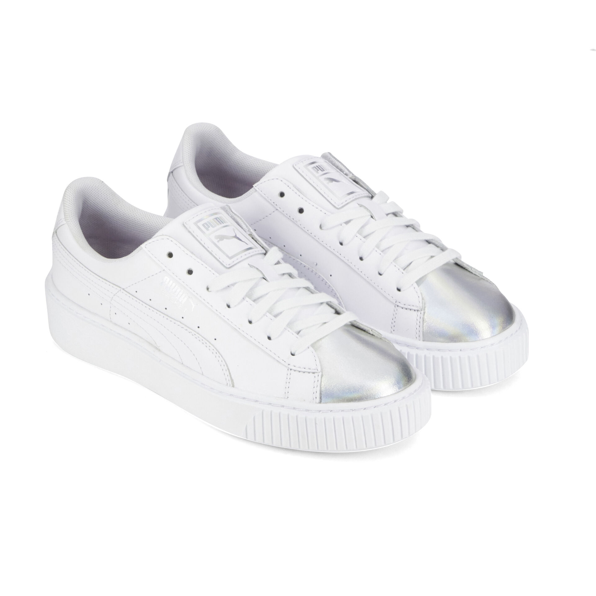 puma argenté plateforme
