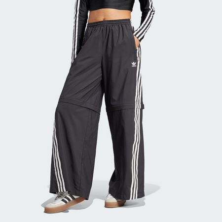 ADIDAS ORIGINALS Adilenium Season 2 Oversized Zip-Off Track Pants (Gender Neutral) Black WOMEN