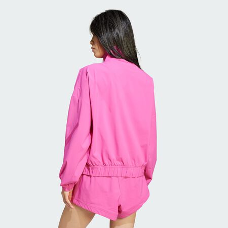 ADIDAS ORIGINALS adidas Z.N.E. Woven Full-Zip Track Top Semi Lucid Fuchsia WOMEN