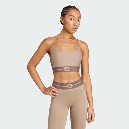 Hyperglam Rib Bralette : Chalky Brown / Earth Strata