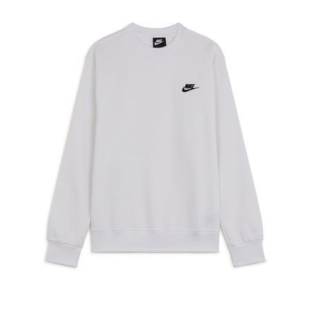 Nike club crew neck sweat in white best sale