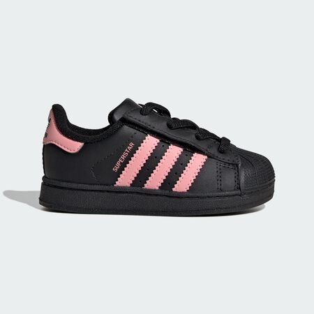 ADIDAS ORIGINALS superstar Chaussures lacets &eacute;lastiques Superstar&nbsp;II Comfort Closure Core Black / Glow Pink / Core Black B&Eacute;B&Eacute;