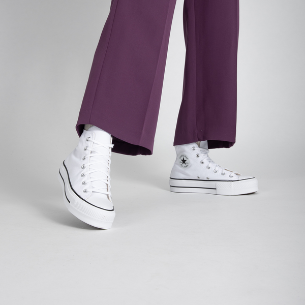 Converse haute blanche courir hot sale