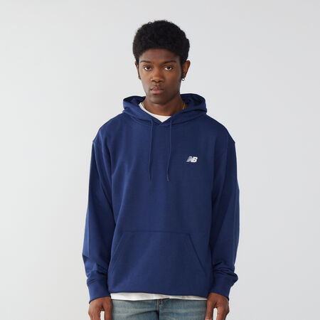 NEW BALANCE HOODIE SMALL LOGO NAVY BLUE/WHITE MEN