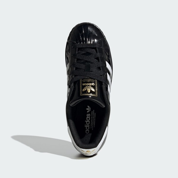ADIDAS ORIGINALS SUPERSTAR II PATENT SNEAKERS FEMME NOIR
