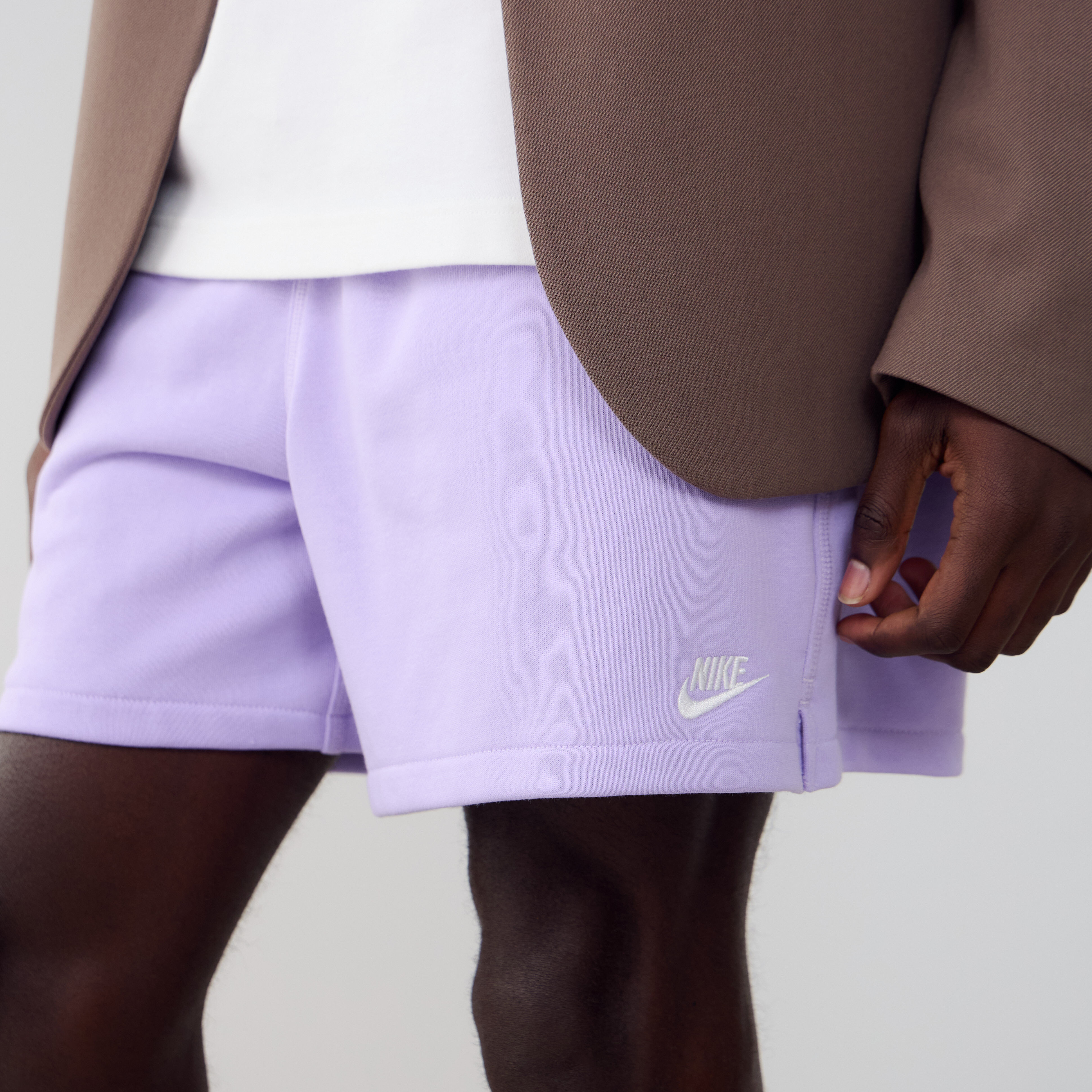 Short Club Fleece Flow  Violet/blanc