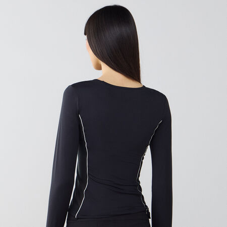 NIKE TOP SHOX LS NOIR FEMME