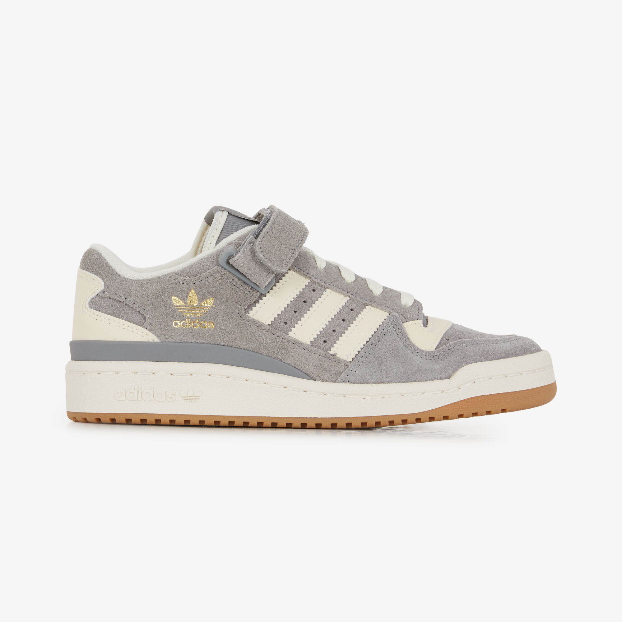 ADIDAS ORIGINALS FORUM LOW SUEDE GREY WHITE SNEAKERS CHILDREN