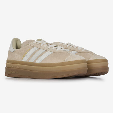 ADIDAS ORIGINALS gazelle GAZELLE BOLD PONY HAIR BEIGE/WHITE WOMEN
