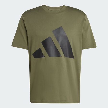 ADIDAS SPORTSWEAR Essentials Big Logo Tee Olive Strata / Black MEN