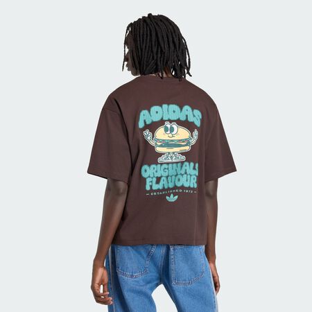 ADIDAS ORIGINALS Pixelated Burget Character Graphic T-shirt Aurora Coffee MEN