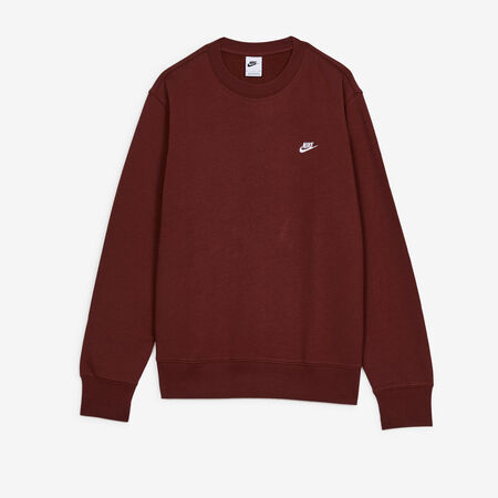 NIKE SWEAT CREW CLUB BURGUNDY/WHITE MEN