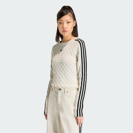 SWEAT-SHIRT ADIDAS ORIGINALS SLIM SOLID SPIKE KNIT : White