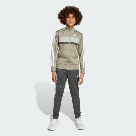 ADIDAS SPORTSWEAR Surv&ecirc;tement maille 3 bandes Seasonal Essentials Tiberio Enfants Silver Pebble / Grey Six / Metal Grey / White CADET