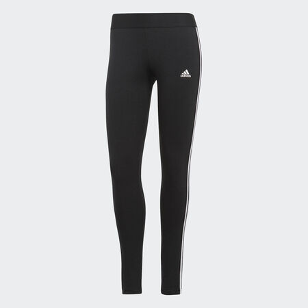 LOUNGEWEAR Essentials 3-Stripes Leggings : Black / White