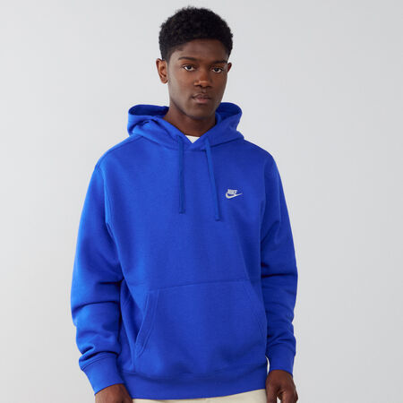 HOODIE CLUB SMALL LOGO : BLEU/BLANC
