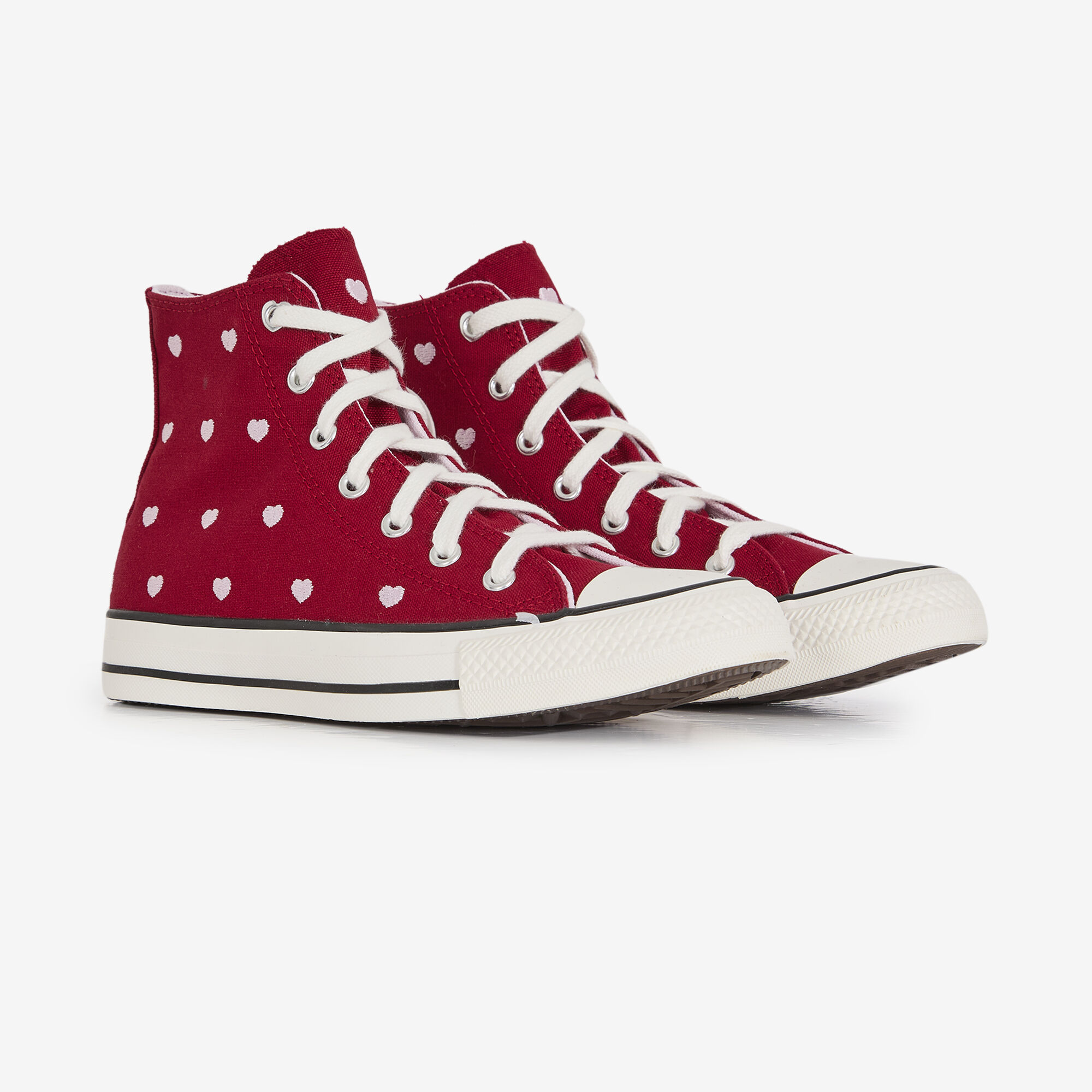 Baskets montantes enfant Converse CHUCK TAYLOR ALL STAR HEARTS ROSES 37 12 - vue 3