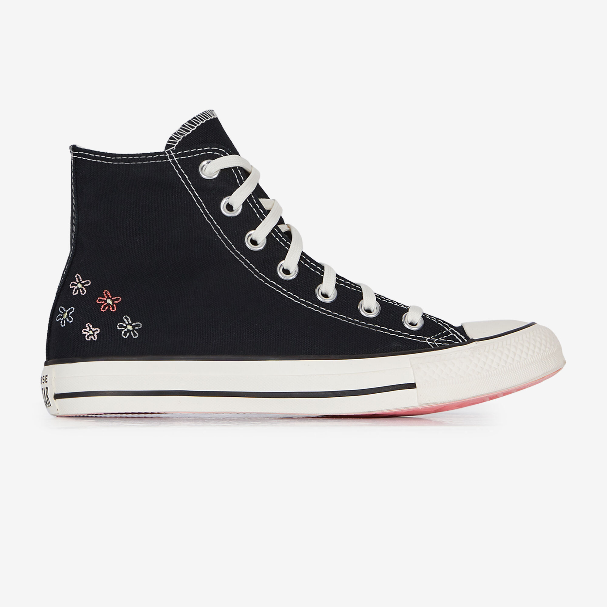 CONVERSE CHUCK TAYLOR ALL STAR HI CORE NOIR SNEAKERS FEMME NOIR BLANC LACETS Courir