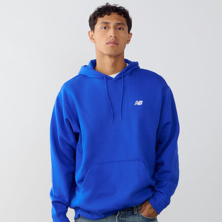 NEW BALANCE HOODIE SMALL LOGO BLUE/WHITE MEN