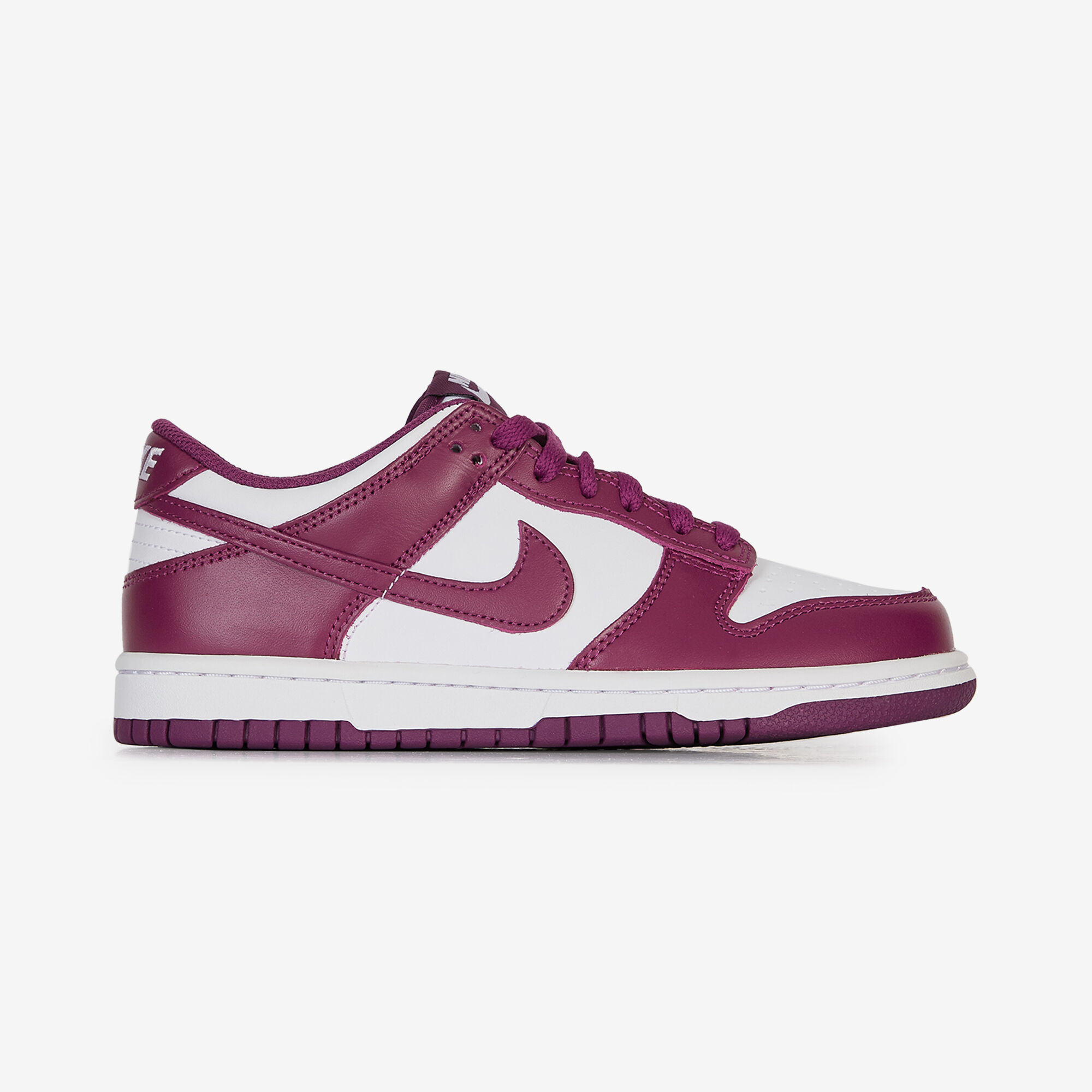 NIKE DUNK LOW BLANC VIOLET SNEAKERS ENFANT LACETS Courir