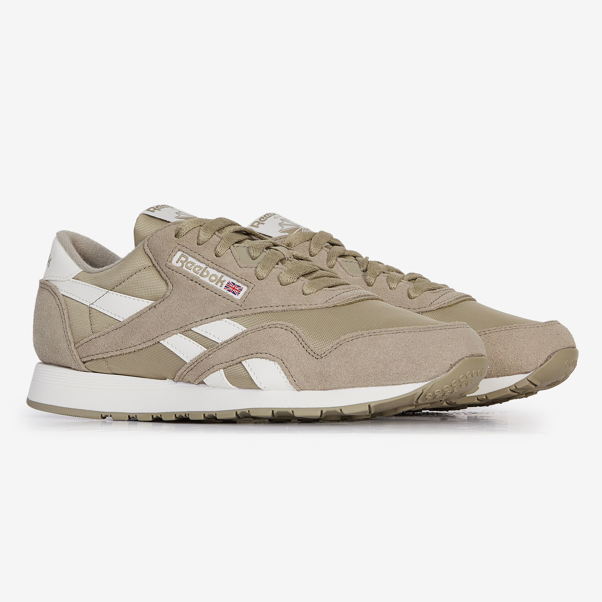 REEBOK CLASSIC NYLON SNEAKERS HOMME BEIGE LACETS Courir