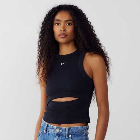 NIKE TOP TANK KNIT CHILL BLACK/WHITE WOMEN