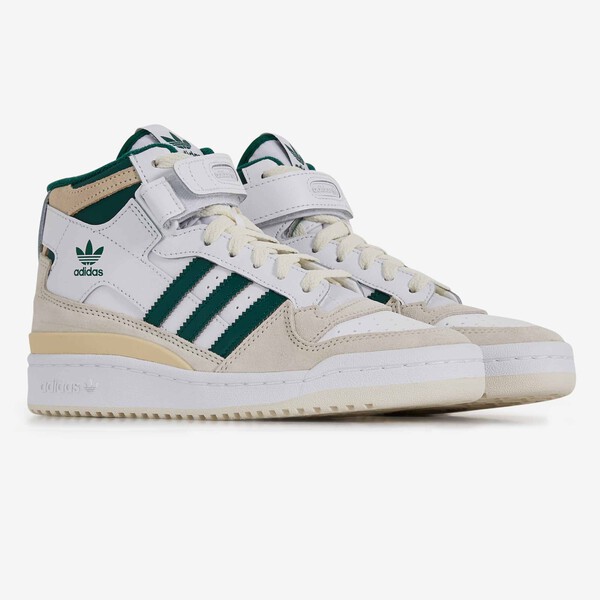 ADIDAS ORIGINALS FORUM MID SNEAKERS FEMME BLANC/VERT SCRATCH